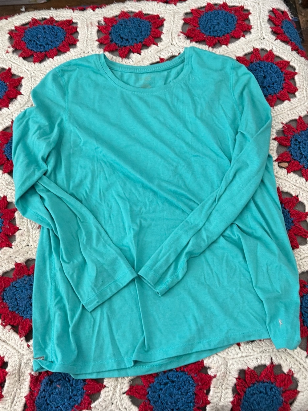 Seafoam Green Long Sleeve Crewneck Top